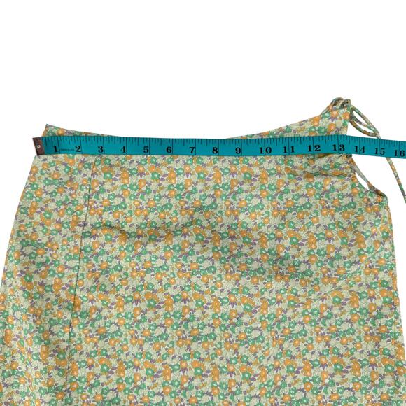 Another Girl Urban outfitters NWT Green Floral Cropped Puff Top & Mini Skirt Set - Picture 16 of 16